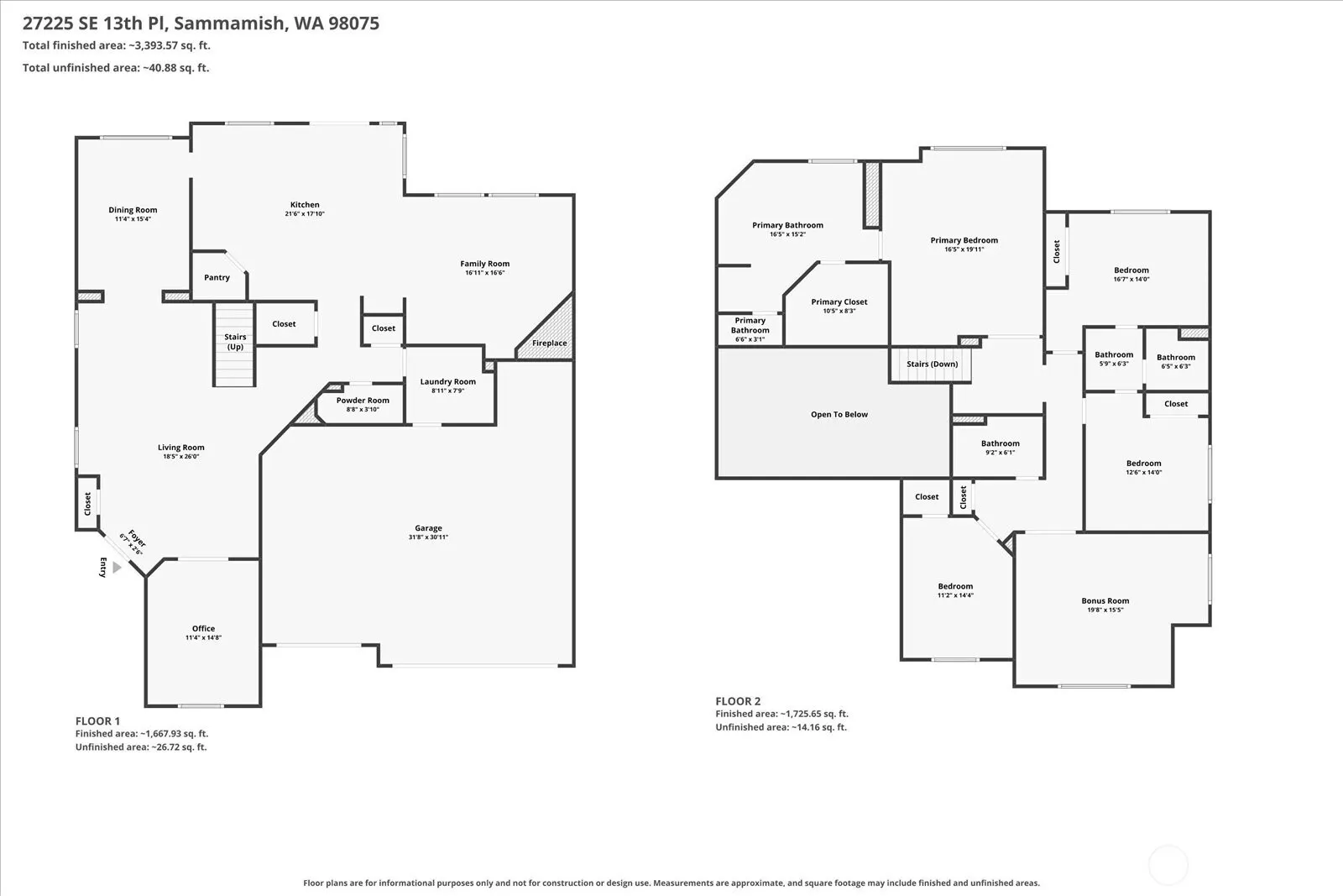 27225 SE 13th Place , Sammamish, WA 98075