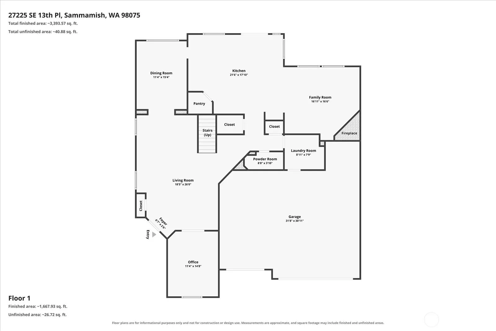 27225 SE 13th Place , Sammamish, WA 98075