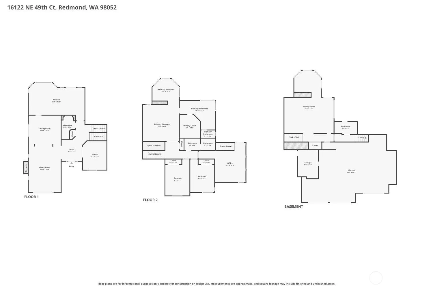16122 NE 49th Court , Redmond, WA 98052