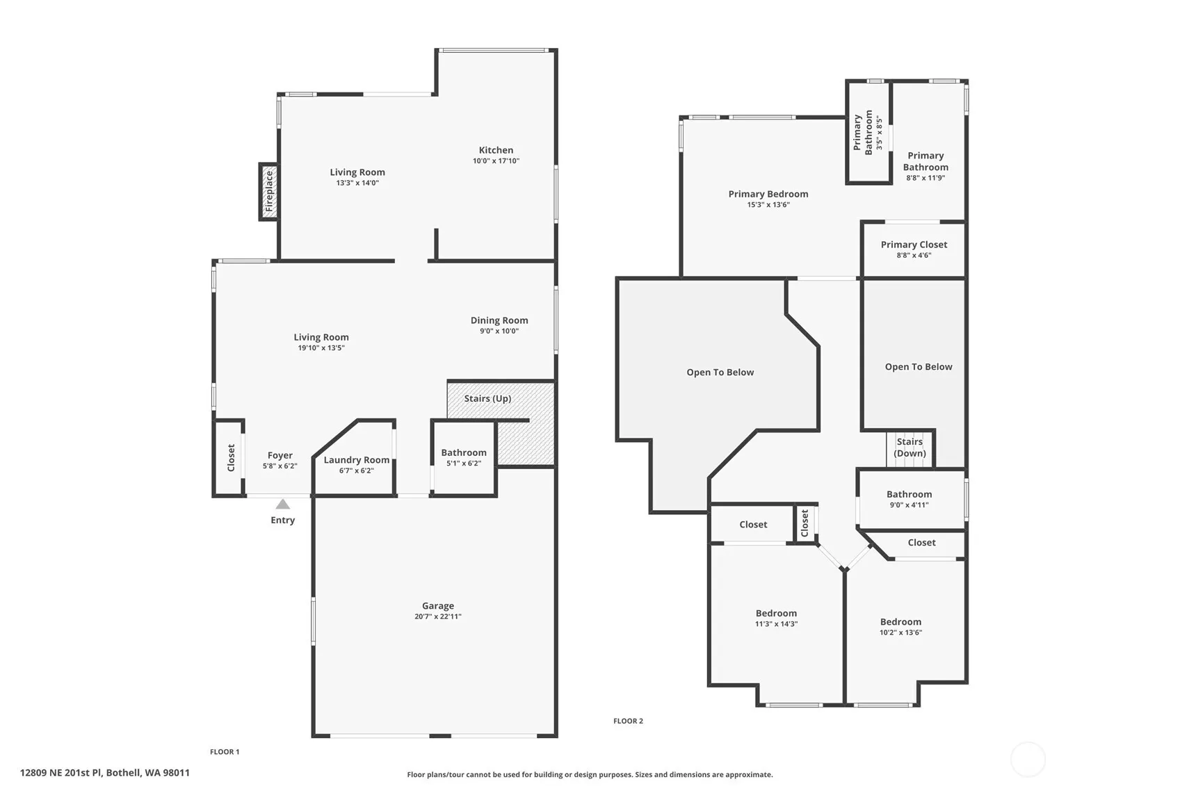 12809 NE 201st Place , Bothell, WA 98011