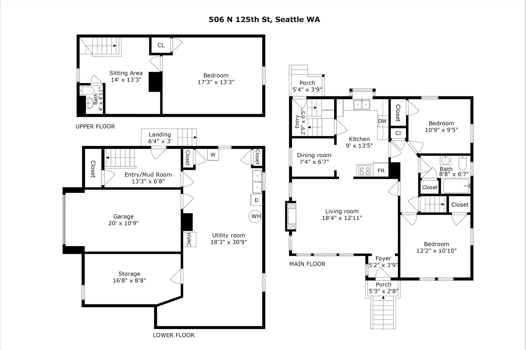 506 N 125th Street , Seattle, WA 98133