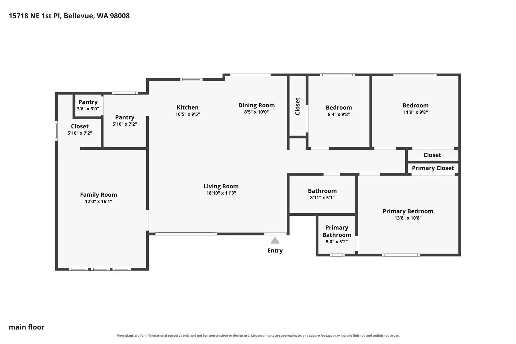 15718 NE 1st Place , Bellevue, WA 98008