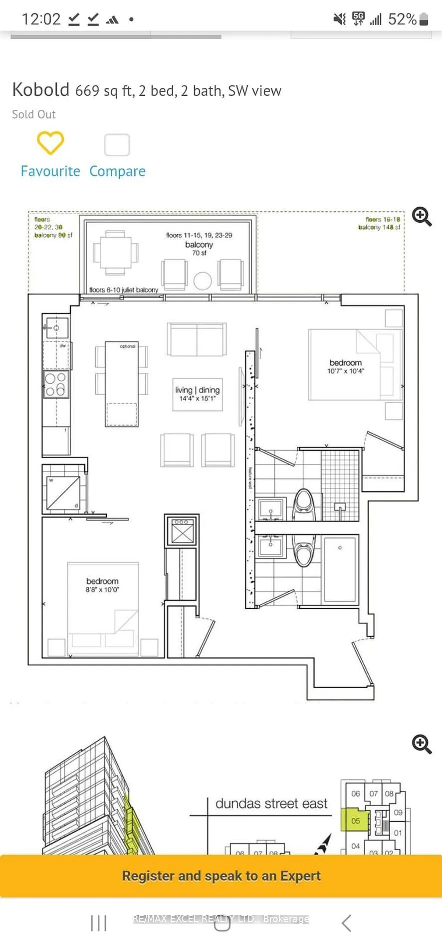 65 Mutual Street, #2105