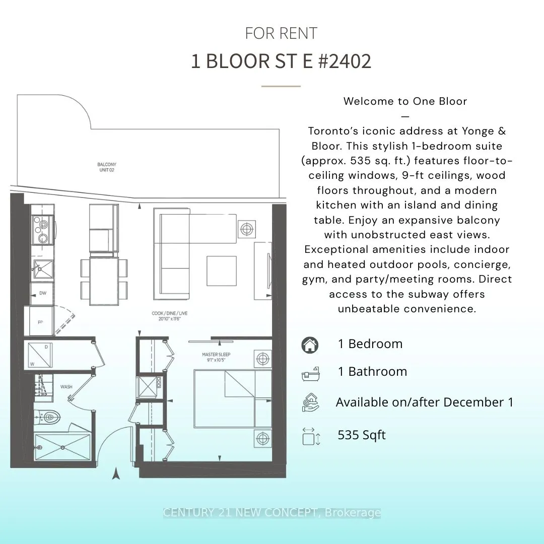 1 Bloor Street E, #2402