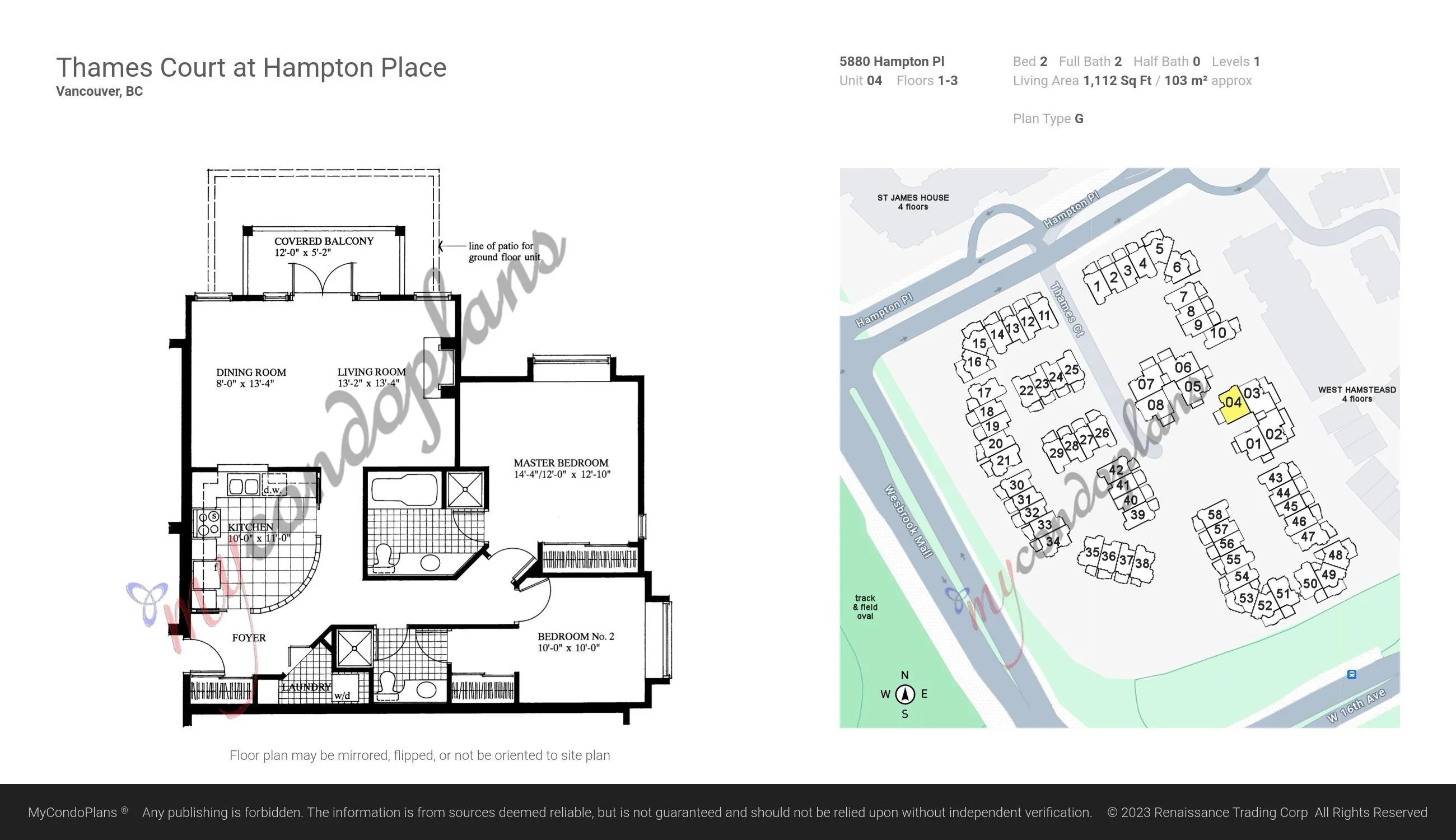 104 5880 Hampton Place