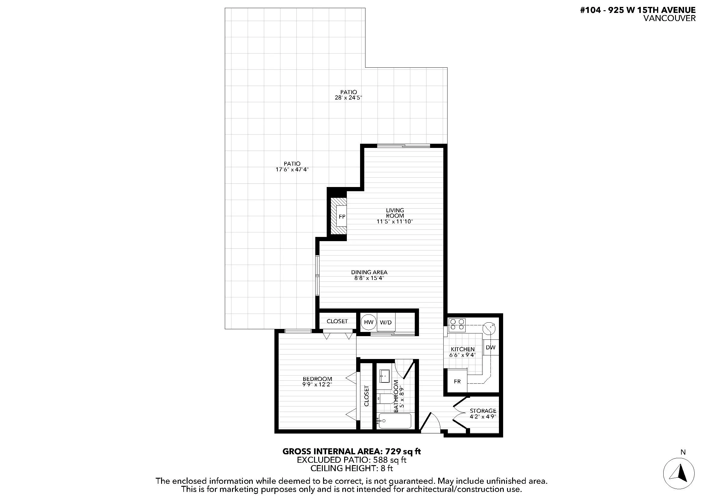 925 W 15th Avenue #104