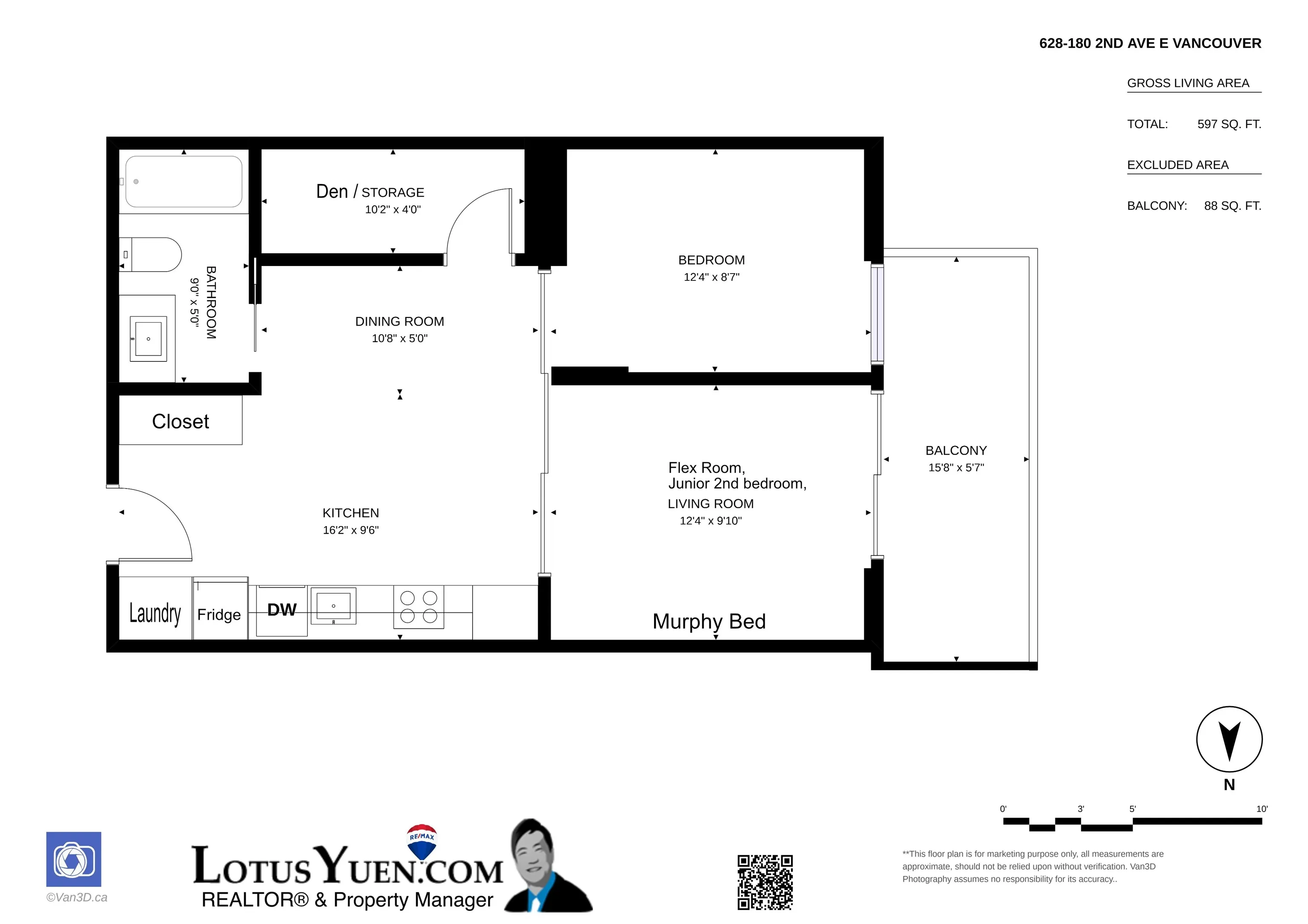 180 E 2nd Avenue #628