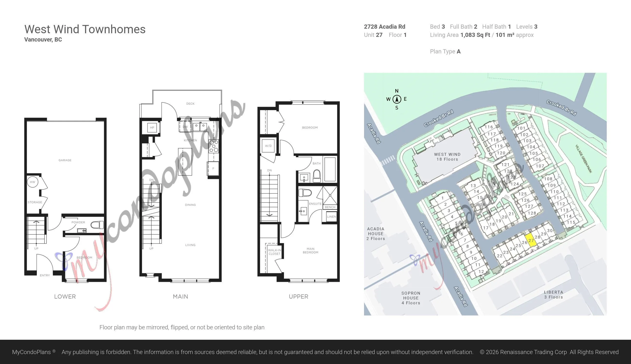2728 Acadia Road #Townhouse