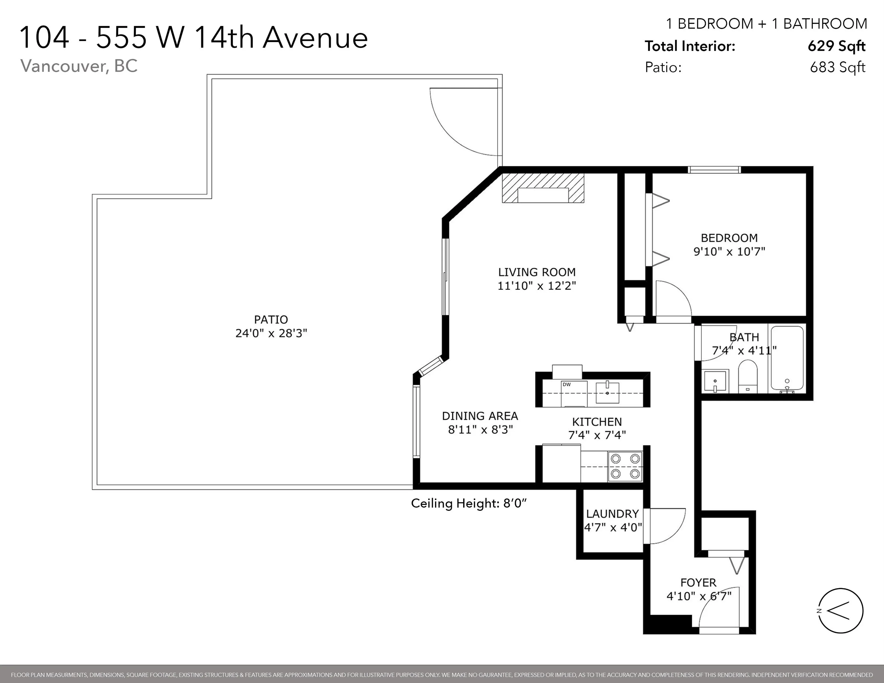555 W 14th Avenue #104