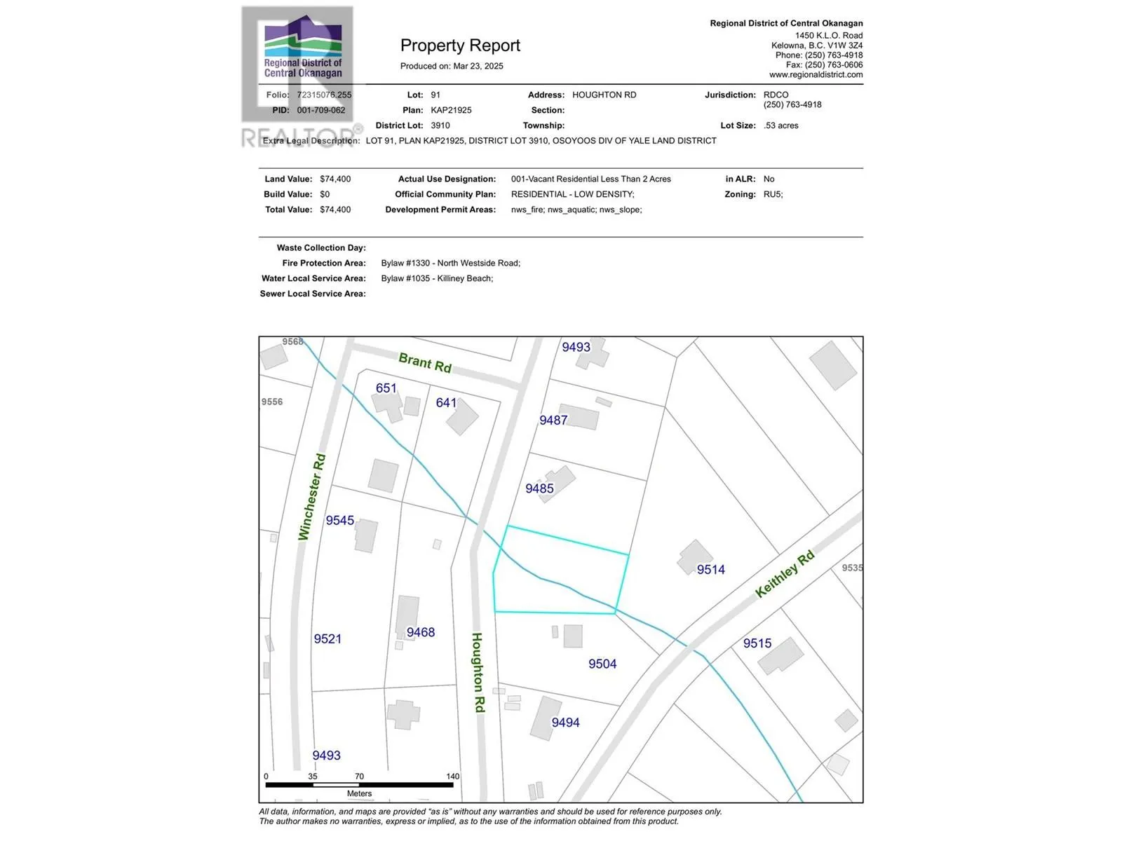 Lot 91 Houghton Road Lot# 91