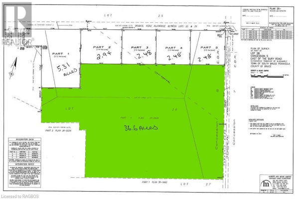 PARCEL 6 PT LOT 26 CONCESSION 5 Road, South Bruce Peninsula