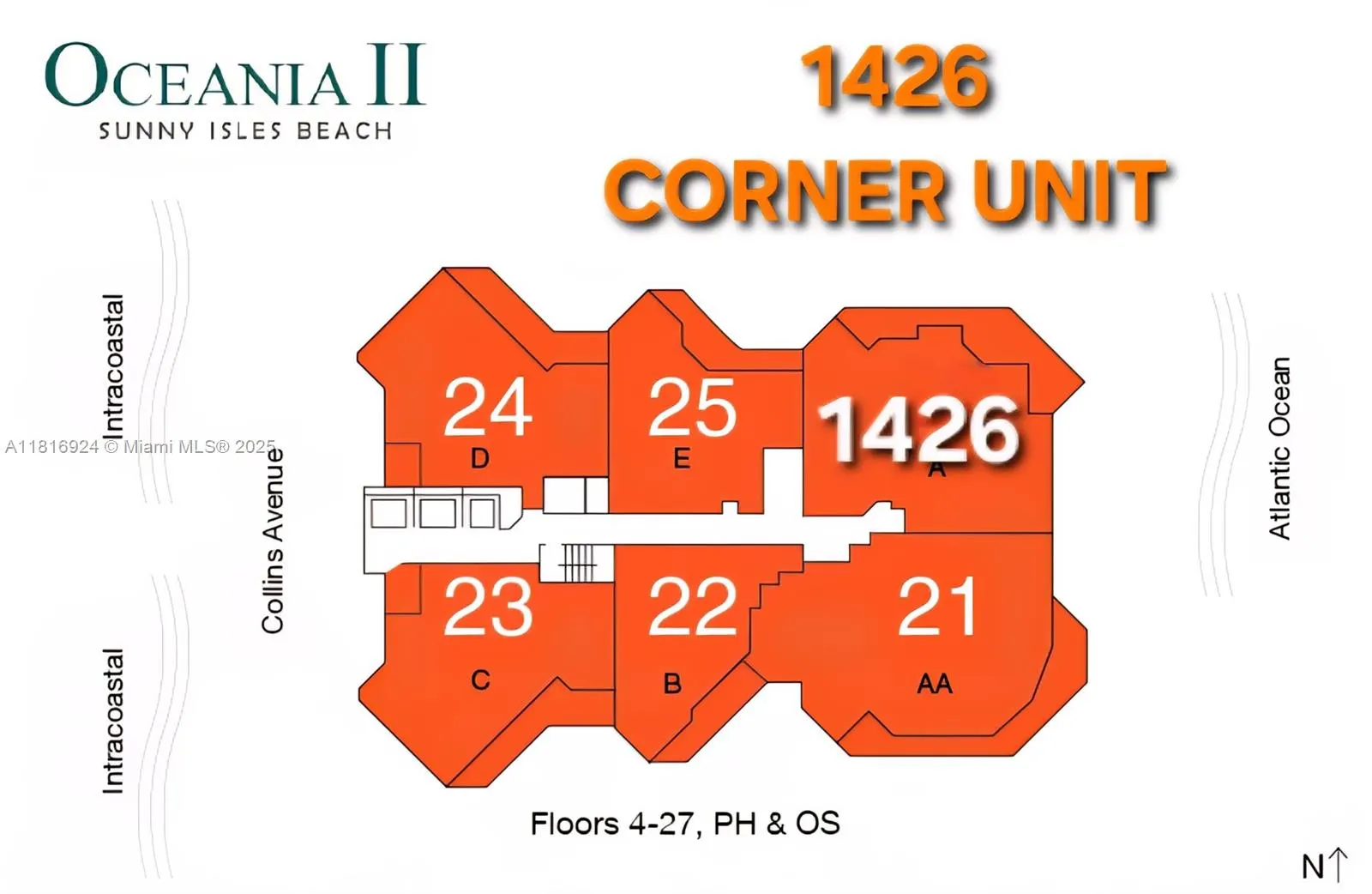 16445 Collins Ave (Direct Ocean View /Corner Unit), #1426
