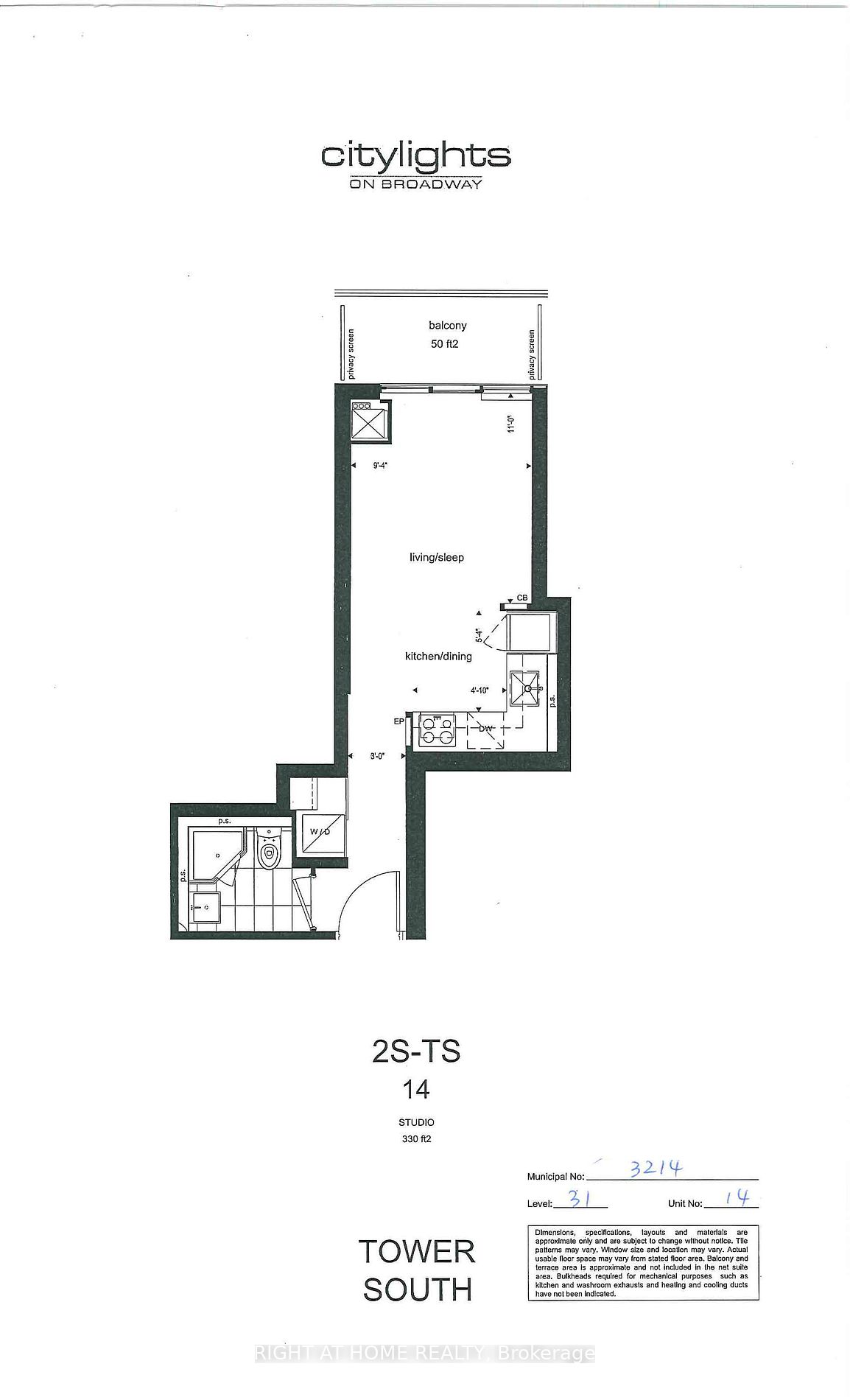 195 Redpath Ave, #3214