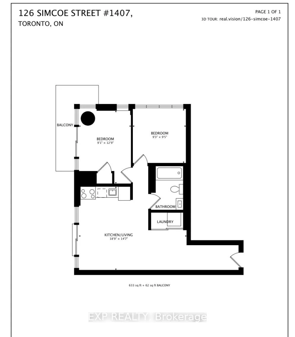 126 Simcoe Street, #1407