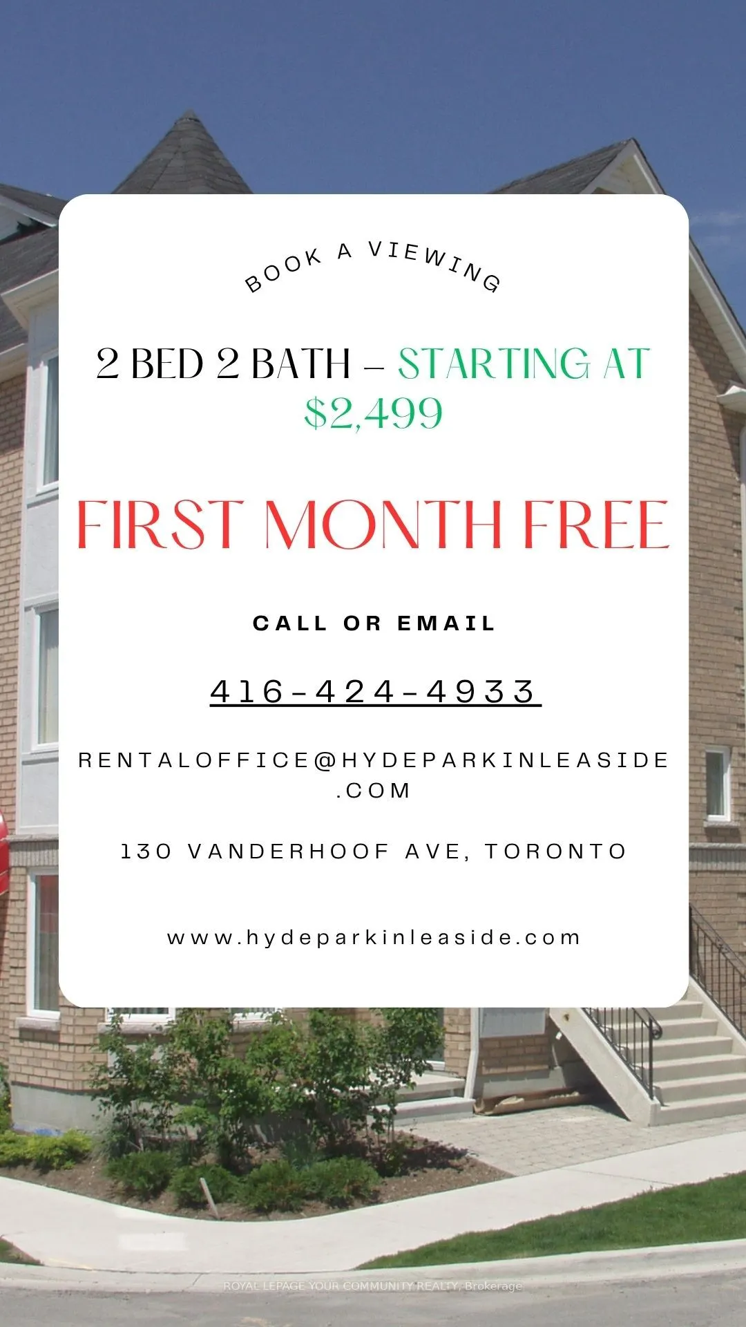 130 Vanderhoof Avenue, #101