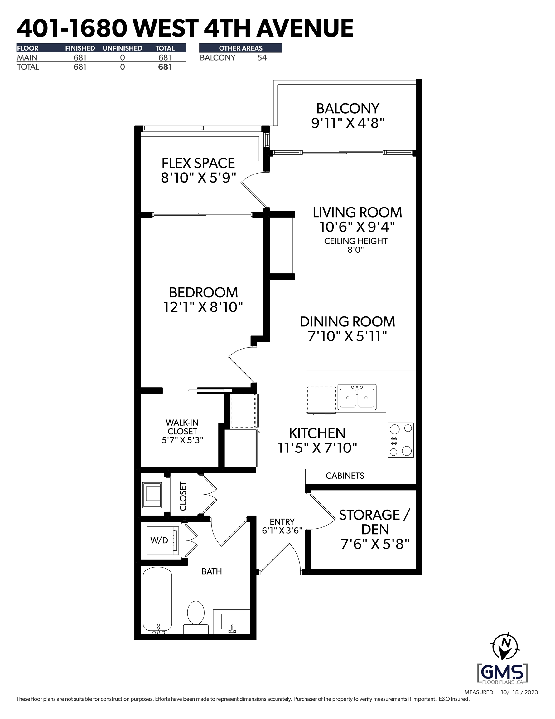 401 1680 W 4TH AVENUE, #401
